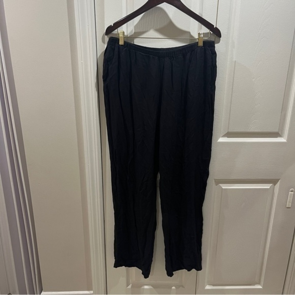 🩷 neiman marcus black casual elastic waist flowy pants